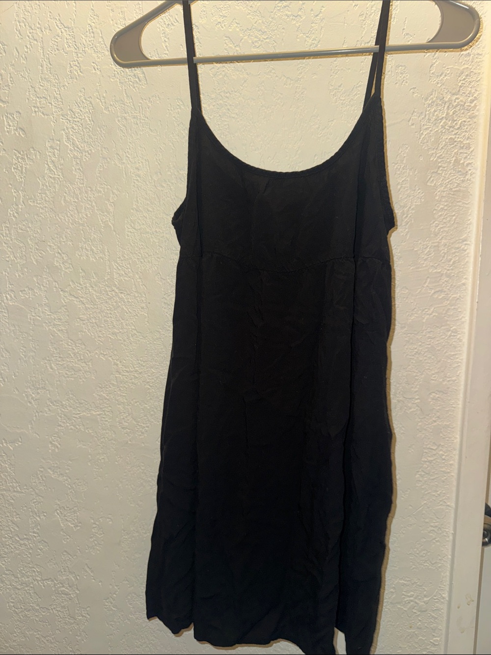 Black Spaghetti Strap Slip Dress